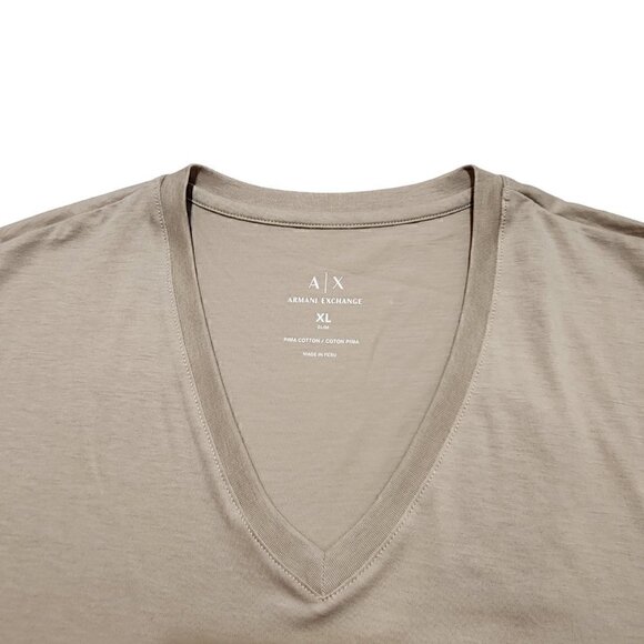 Armani Exchange Men's Slim T-shirt V-neck Pima Cotton Tee A|X Logo - Picture 3 of 6